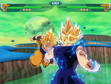 Goku tegen Vegeta op planeet Namek.