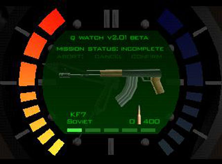 Bekijk de status van je missie op Q's geavanceerde horloge.