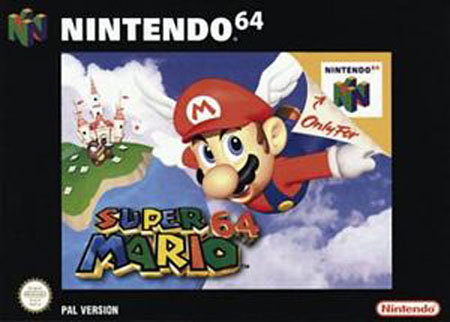 De cover van Mario's eerste avontuur in de derde dimensie.